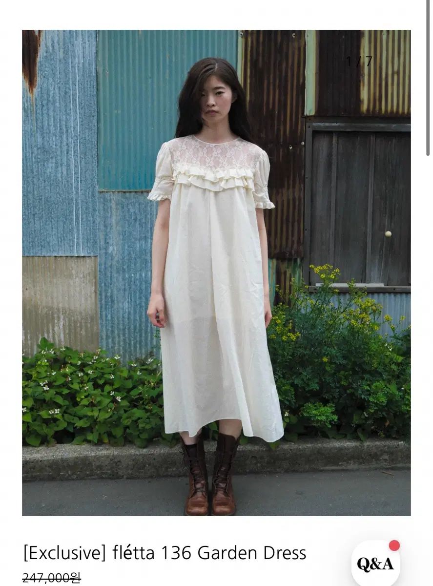 (本日まで) fletta 136 Garden Dress アイボリー