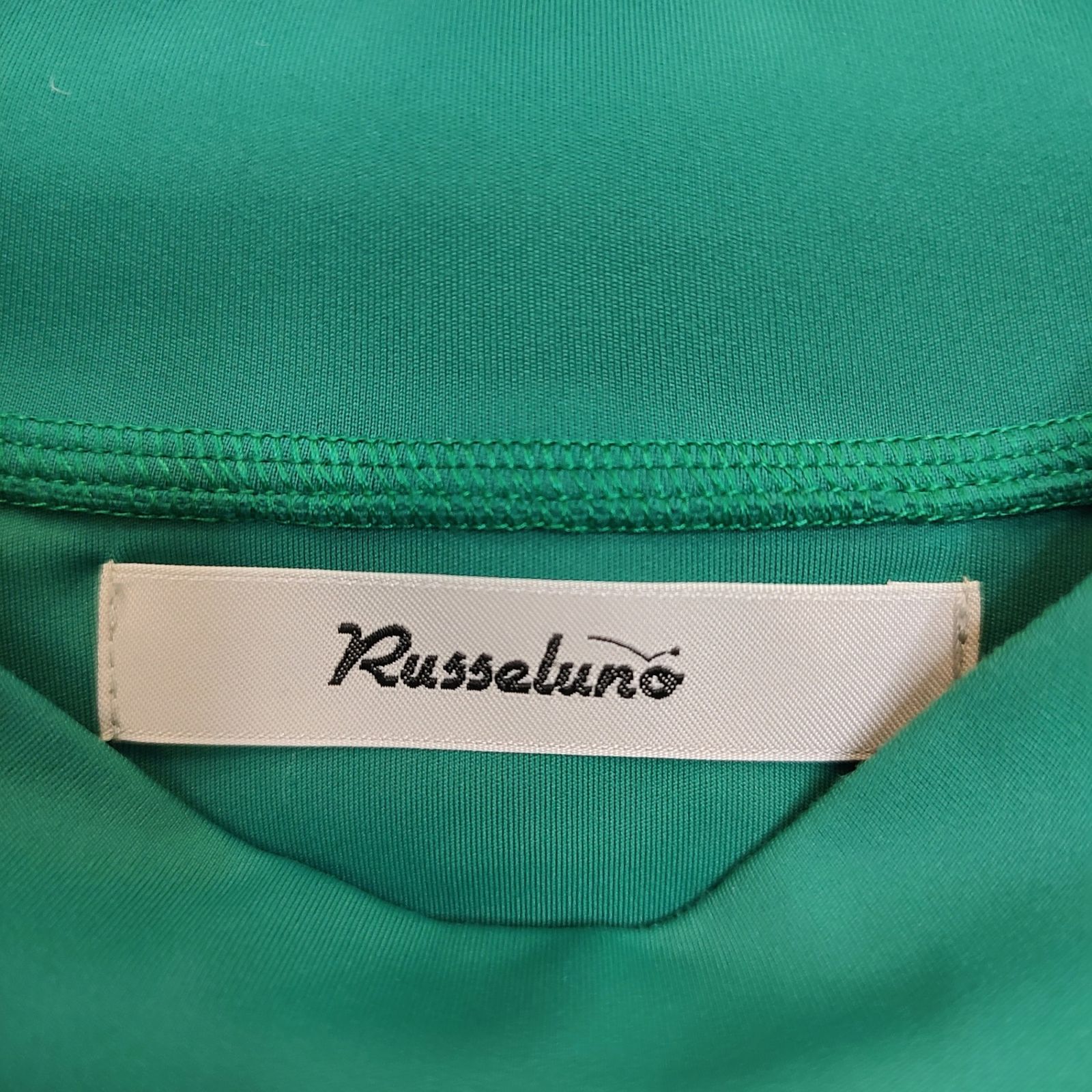 RUSSELUNO ラッセルノ ゴルフ 25SS チームロゴ パイピング 半袖 モック