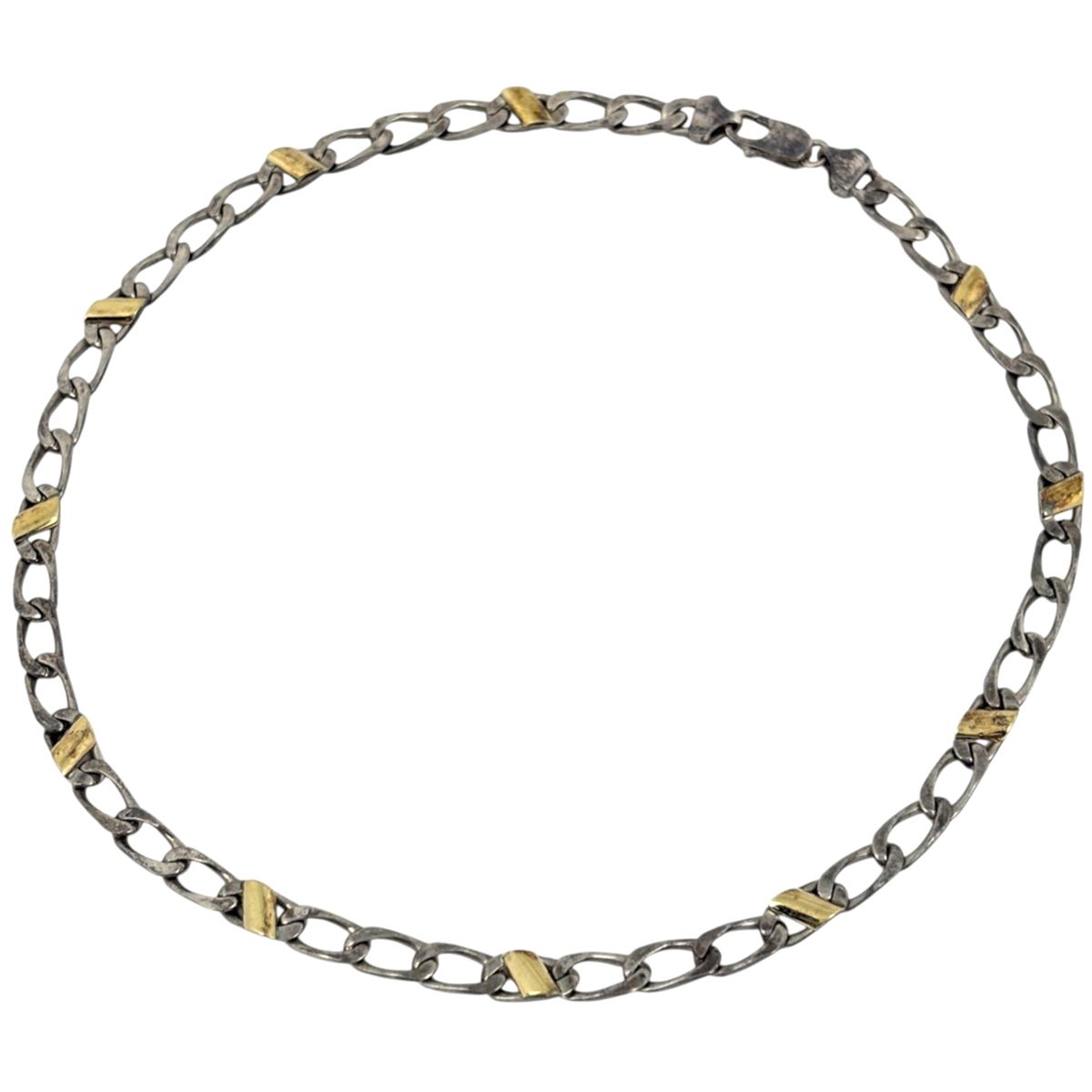 ティファニー TIFFANY&Co. ネックレス フィガロ チェーン コンビ K18 シルバー925 750 シルバー ゴールド レディース 【中古】