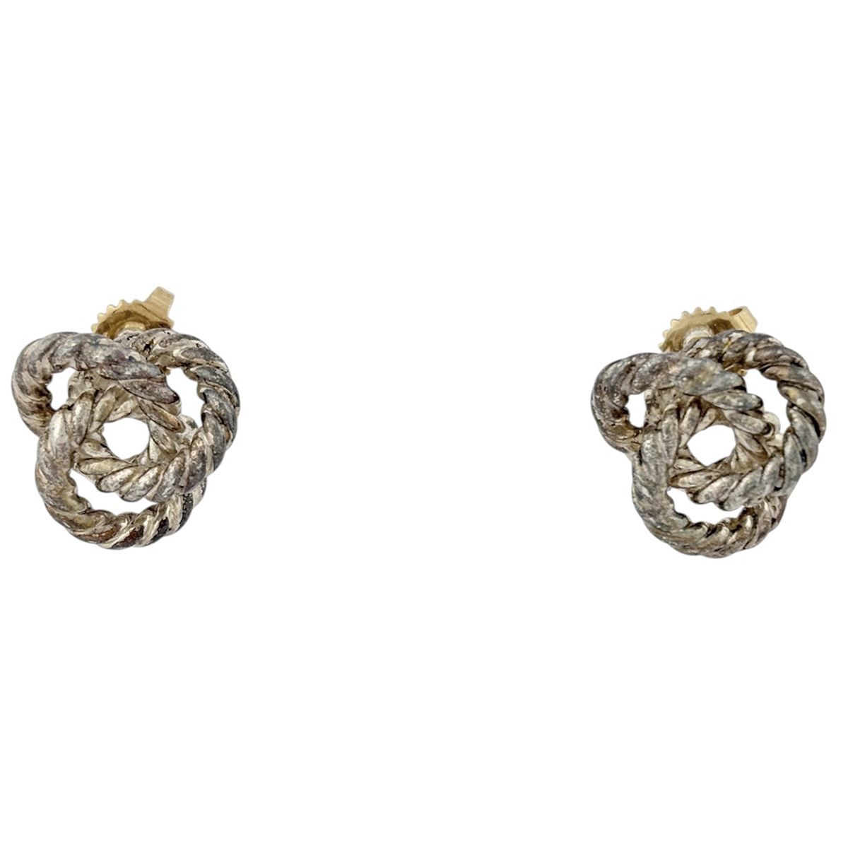ティファニー TIFFANY&Co. ピアス ツイスト ロープ ノット K18 コンビ シルバー925 750 シルバー レディース 【中古】