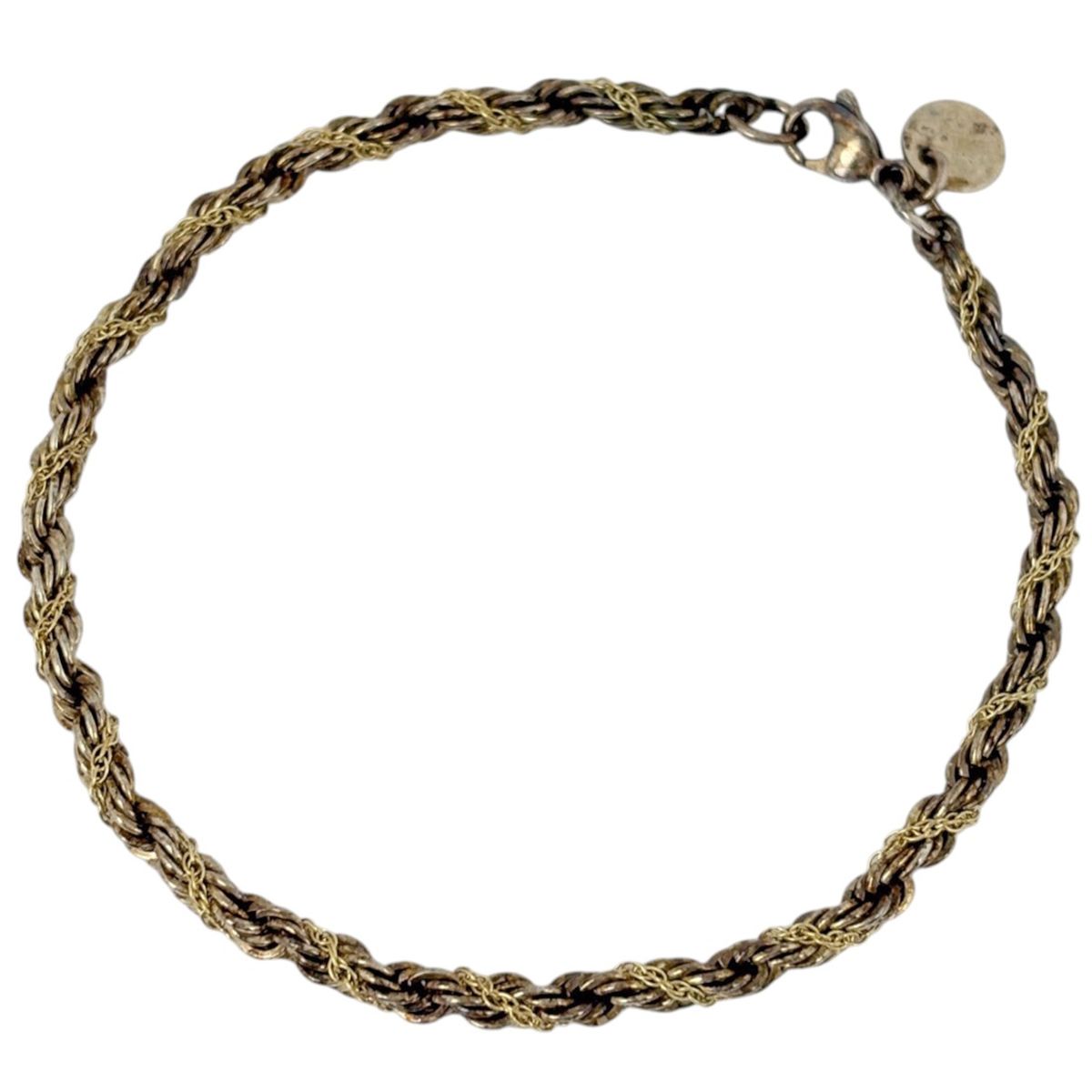 ティファニー TIFFANY&Co. ブレスレット ツイスト チェーン コンビ K18 シルバー925 750 シルバー ゴールド レディース 【中古】
