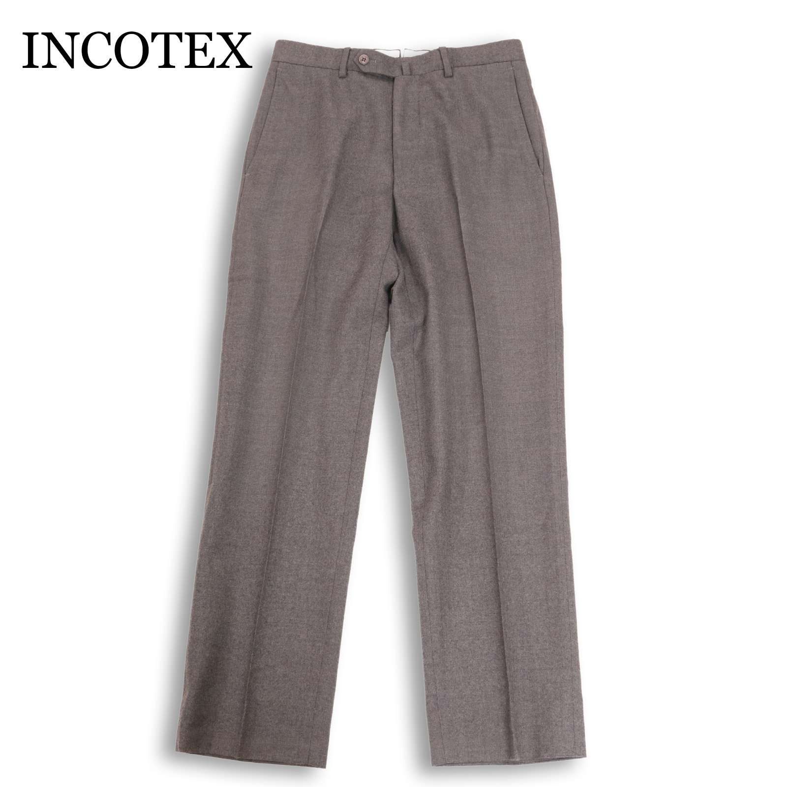 イタリア製★ INCOTEX インコテックス 秋冬★ ウール フランネル スラックス パンツ Sz.44 メンズ 灰 6,379円