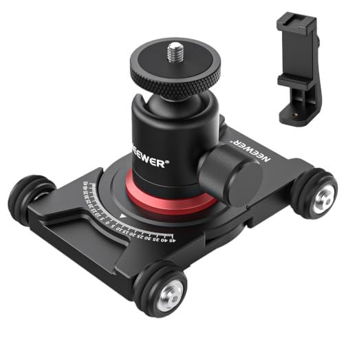 NEEWER カメラスライダードリー ボールヘッド&スマホクランプ付き 4輪卓上ドリー 手動スケーター 360°パノラマ ミラーレスカメラ ミニビデオカメラ iPhone Androidスマホに対応 SD001★ 2fb5eeb4
