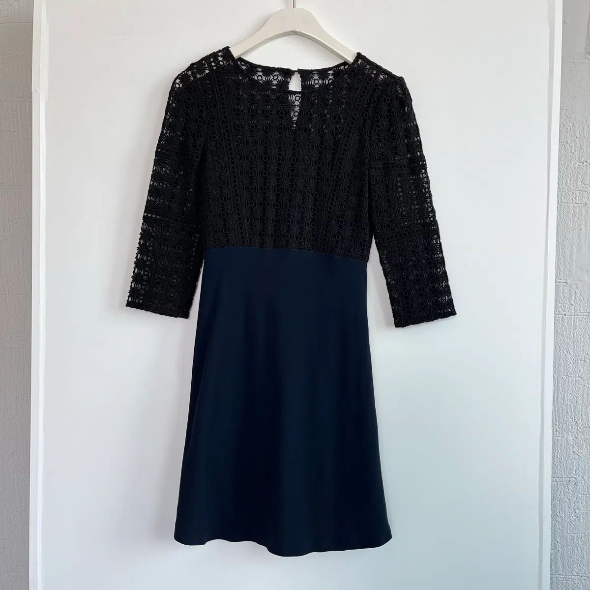 シスレー SISLEY レース ネイビー レース ワンピース 42