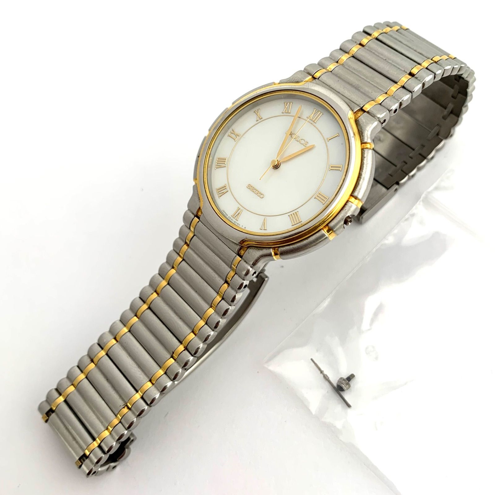 中古】SEIKO DOLCE 5E31-6B20 メンズ 腕時計 クォーツ 龍頭切れ - メルカリ