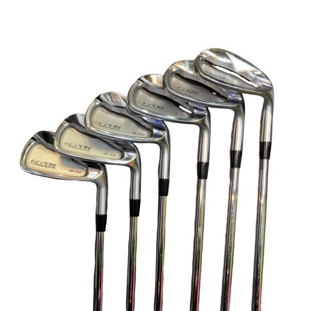 【中古】 エポンゴルフ株式会社 EPON AF-702 6S アイアンセット IR 純正特注シャフト (フレックスS) メンズ 男性用 右利き 右用 Cランク ゴルフクラブ