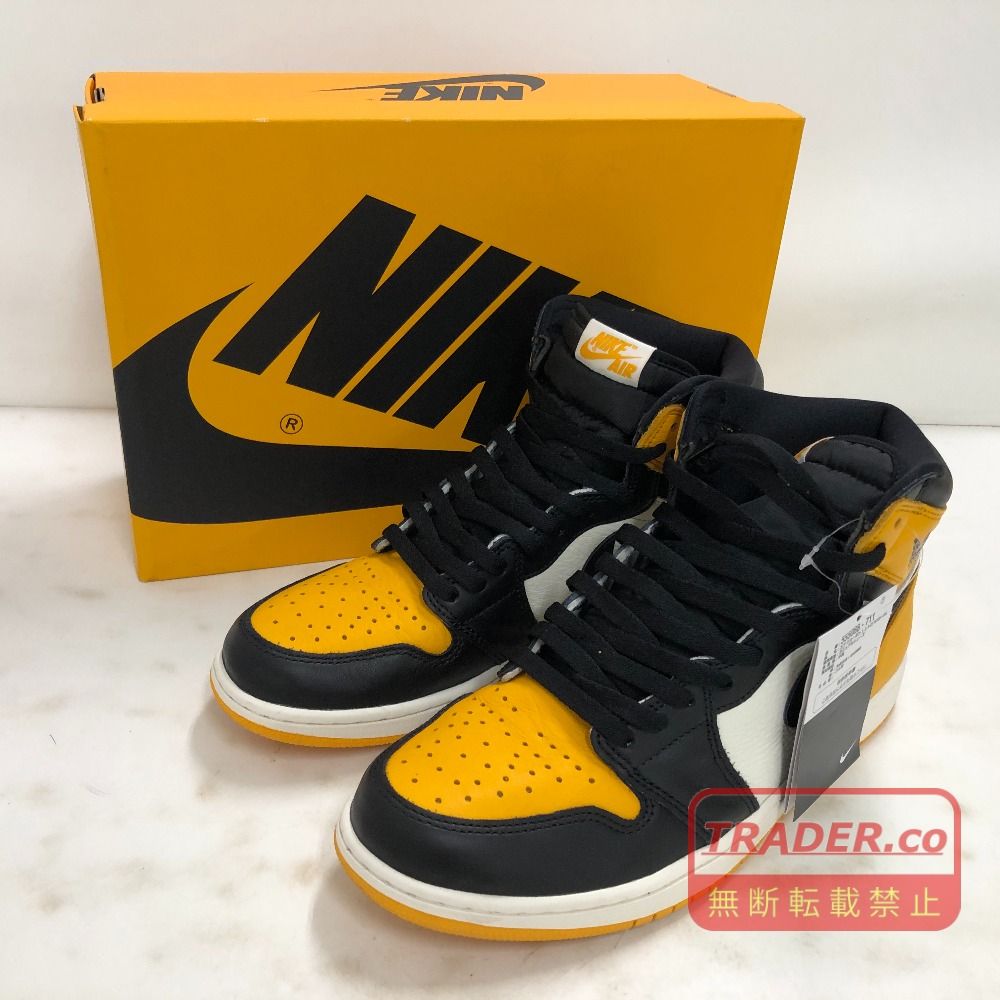 02w27325 ナイキ NIKE AIR JORDAN 1 RETRO HIGH OG オレンジ 29.0cm 中国製 メンズ 箱・タグあり スニーカー 555088-711 【中古品】