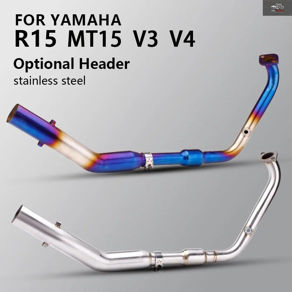 MT15 R15 V3 V4 オートバイ用フルエキゾーストシステム ステンレススチールパイプ ヘッダーパイプ ヤマハ MT15 R15 V3 V4 2017-2023 年モデ