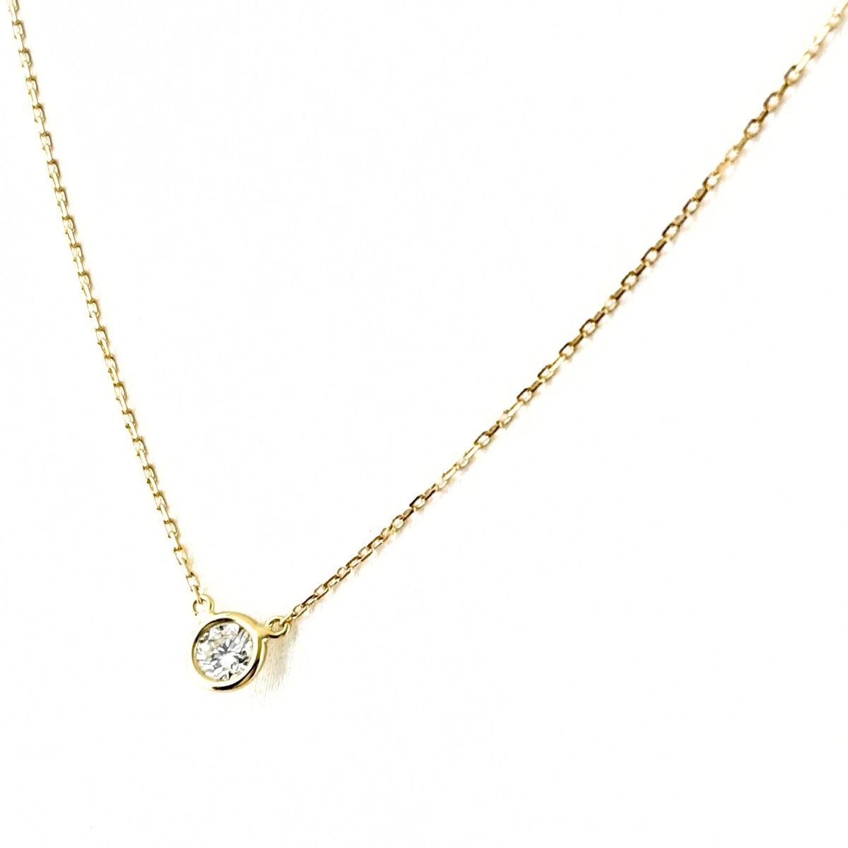 メレダイヤ YG イエローゴールド ペンダント ネックレス K18 ダイヤモンド レディース 【中古】 27,232円
