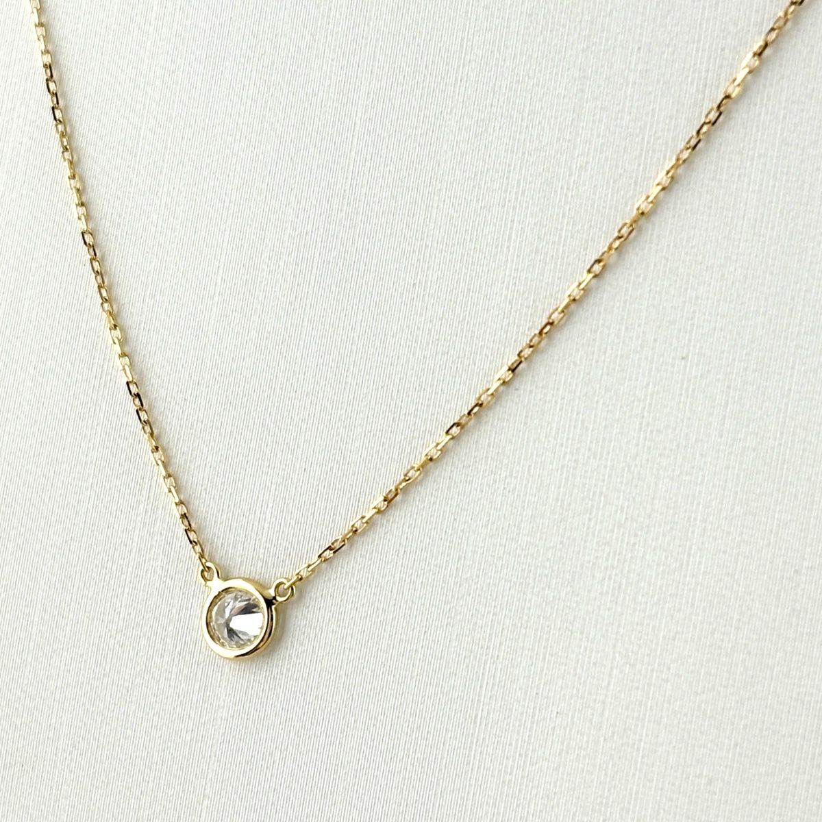 メレダイヤ YG イエローゴールド ペンダント ネックレス K18 ダイヤモンド レディース 【中古】 メレダイヤ YG イエローゴールド ペンダント ネックレス K18 ダイヤモンド レディース 【中古】