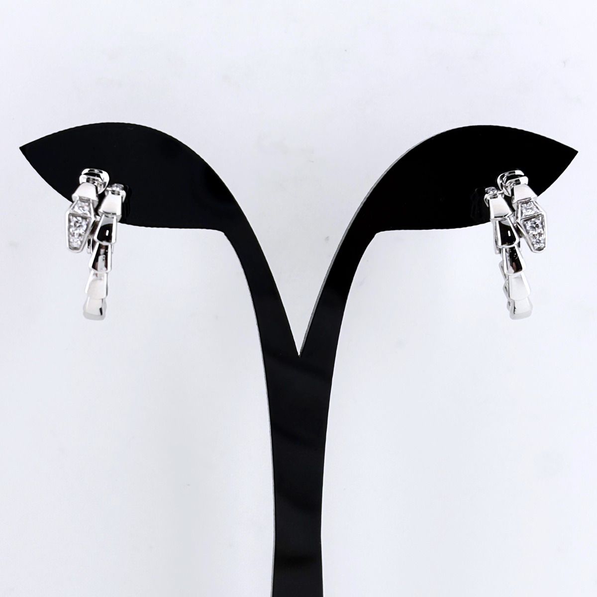 ブルガリ BVLGARI セルペンティ ヴァイパーピアス メレダイヤ ピアス 750 ダイヤモンド レディース 【中古】