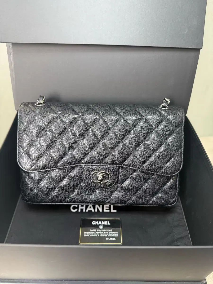16番台 CHANEL シャネル Classic ジャンボラージ ブラック シルバー