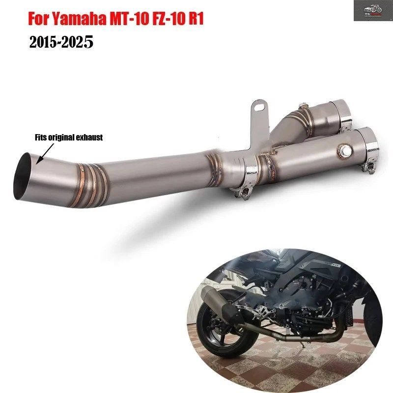 オートバイ MT-10 MT10 FZ-10 エスケープシステム フロントエキゾースト セカンドエキゾースト ステンレススチール 2015-2025