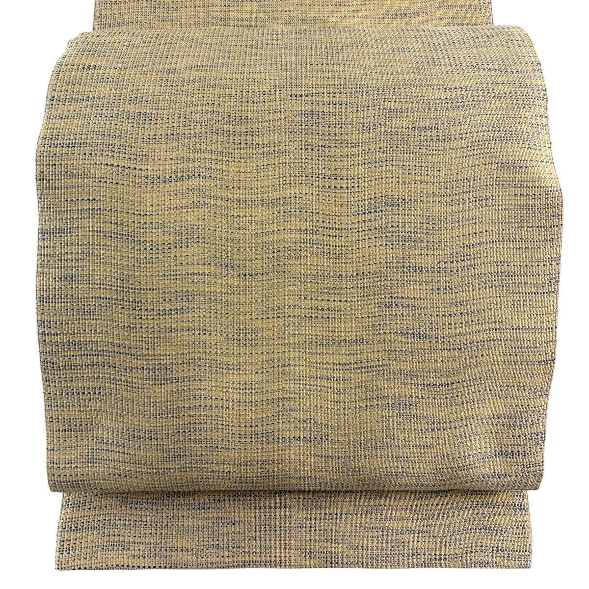 【美品】 袋帯 秀品 波 箔 クリーム 全通 正絹 【中古】