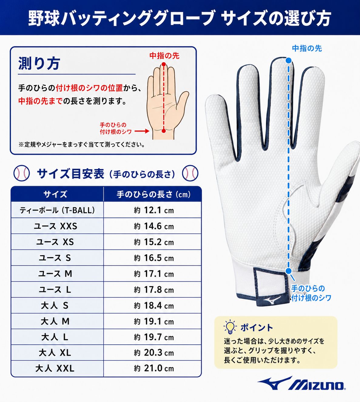 日本未発売】MIZUNO/ミズノ Pro Select Baseball Batting Glove-WHITE