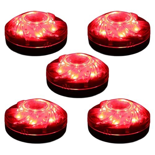 シャンディニー警告灯 LED 点滅ライト 電池式 フラッシュライト マグネット式 緊急灯 回転灯 高輝度 車用 工事 現場 防水 防塵 非常灯 赤色 作業灯 レッド 5個セット送料無料 f80fb887 9,001円