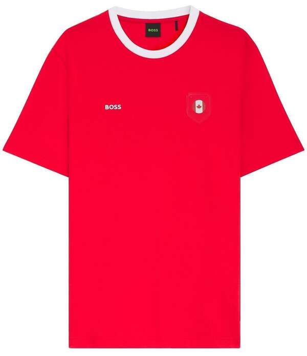 ヒューゴボス メンズ トップス シャツ Hugo Boss Lux WC 2026 Short Sleeve TShirt Open Red レッド