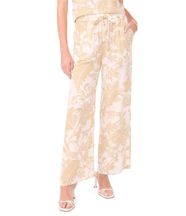 ヴィンスカムート レディース ボトムス カジュアルパンツ ワイドレッグ フラワー柄 プリント フラワー Vince Camuto Woven Floral Printed Wide Leg Draws 12,236円