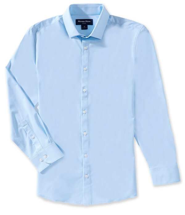 ミズンメイン メンズ トップス シャツ MizzenMain Leeward Micro Dot Long Sleeve Woven Shirt Cloud Blue ブルー