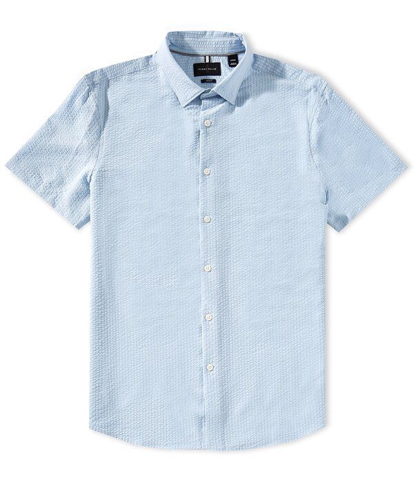 ペリーエリス メンズ トップス シャツ スリムフィットール Perry Ellis Big Tall Slim Fit Seersucker Performance Stretch Short Sle