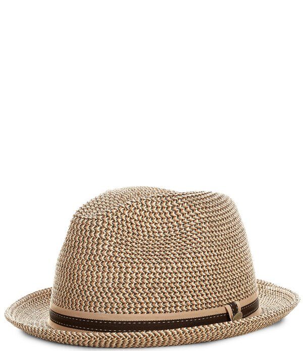 ダニエル クレミュ メンズ アクセサリー 帽子 Cremieux Blue Label Polybraid Fedora Hat Brown ブラウン