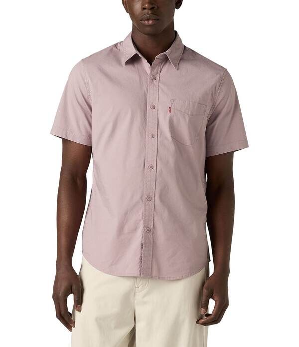 リーバイス メンズ トップス シャツ LevisR Solid Short Sleeve Woven Shirt Quail 15,584円
