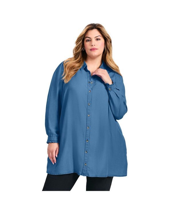 アベニュー レディース トップス シャツ AVENUE Womens Sia Chambray Shirt Indigo インディゴ