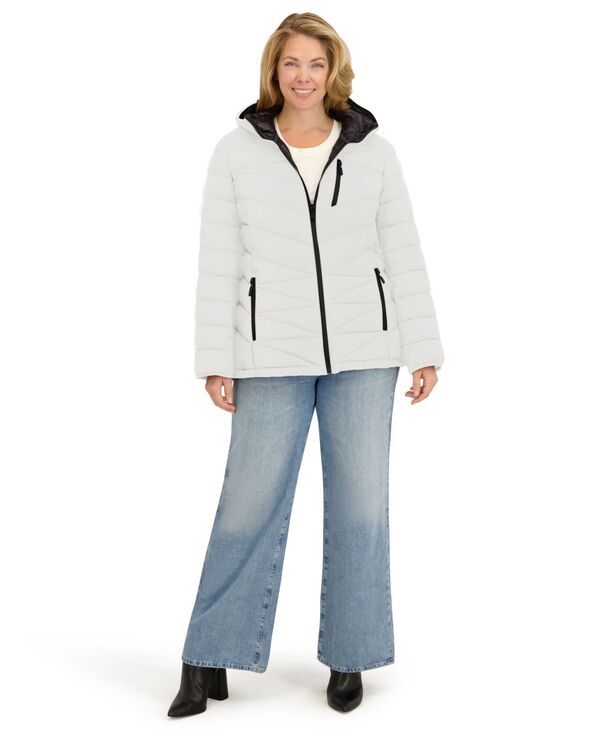 ナウティカ レディース アウター ジャケット・ブルゾン プラスサイズ コート Nautica Plus Size Zip Front Short Packable Coat Sail White ホワ 22,110円