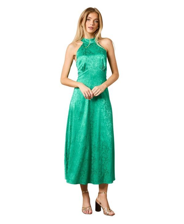 オアシス レディース トップス ワンピース ミディ ホルター Oasis Womens Bias Halterneck Midi Dress Green グリーン