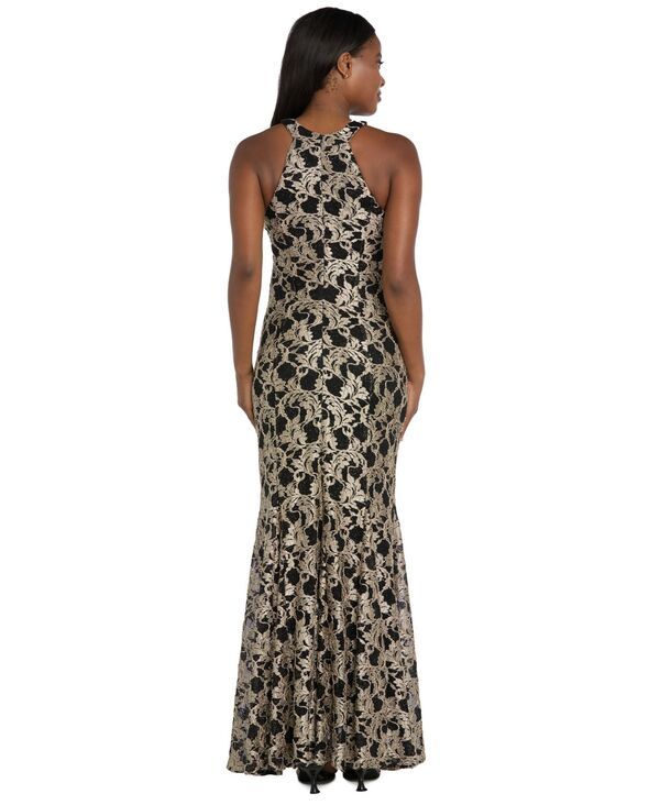 アールアンドエムリチャーズ レディース トップス ワンピース レース R M Richards Womens Long Lace Scalloped Bodice Dress GoldBlack ブラ アールアンドエムリチャーズ レディース トップス ワンピース レース R M Richards Womens Long Lace Scalloped Bodice Dress GoldBlack ブラ