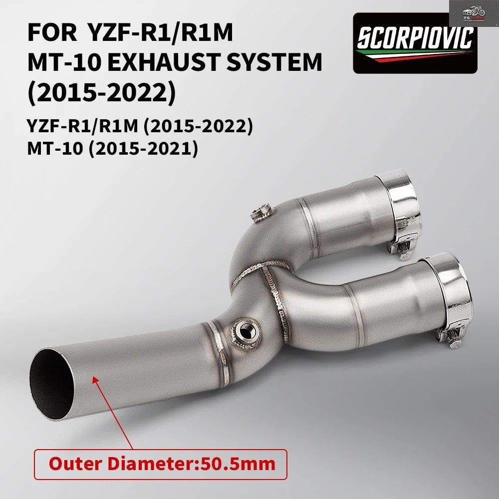 MT10 2015-2022年モデル エスケープ モト スリップオン オートバイ用エキゾースト バイク レーシング エルボー ミドルリンク パイプ オート