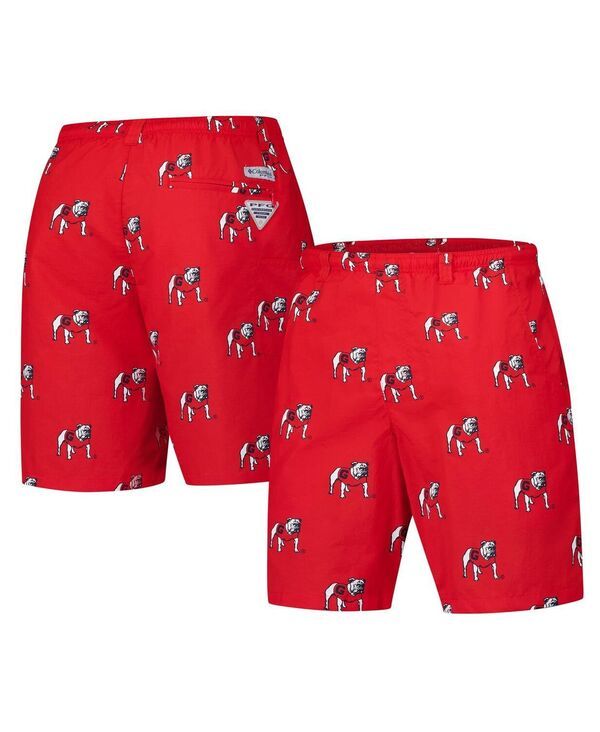 コロンビア メンズ ボトムス ハーフパンツ・ショーツ ショートパンツ Columbia Mens Red Georgia Bulldogs PFG Back Cast III OmniShade Sh 12,766円