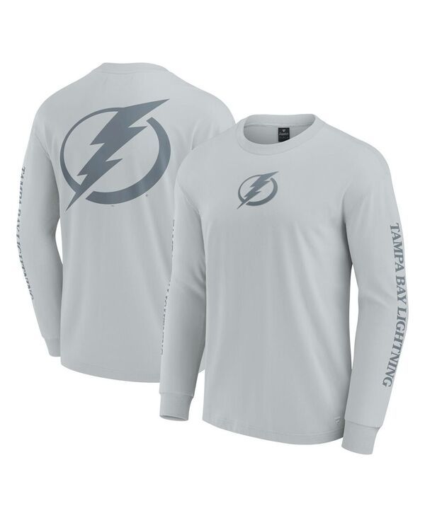 ファナティクス メンズ トップス Tシャツ Fanatics Mens Gray Tampa Bay Lightning Elementstrive Long Sleeve TShirt Gray グ 16,671円