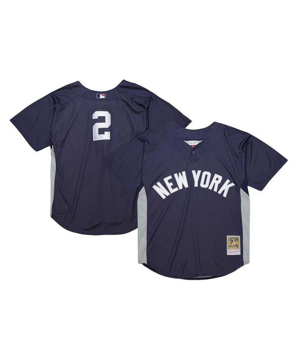 ミッチェルネス メンズ トップス シャツ ジャージー Mitchell Ness Mens Derek Jeter Navy New York Yankees Cooperstown Collecti