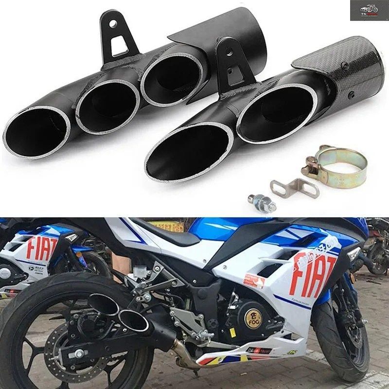 51mm オートバイ用エキゾーストマフラー 2/3アウトレットパイプ レーシングエスケープ モトサイレンサー R3 R6 Z1000 S1000RR Z800 Z900