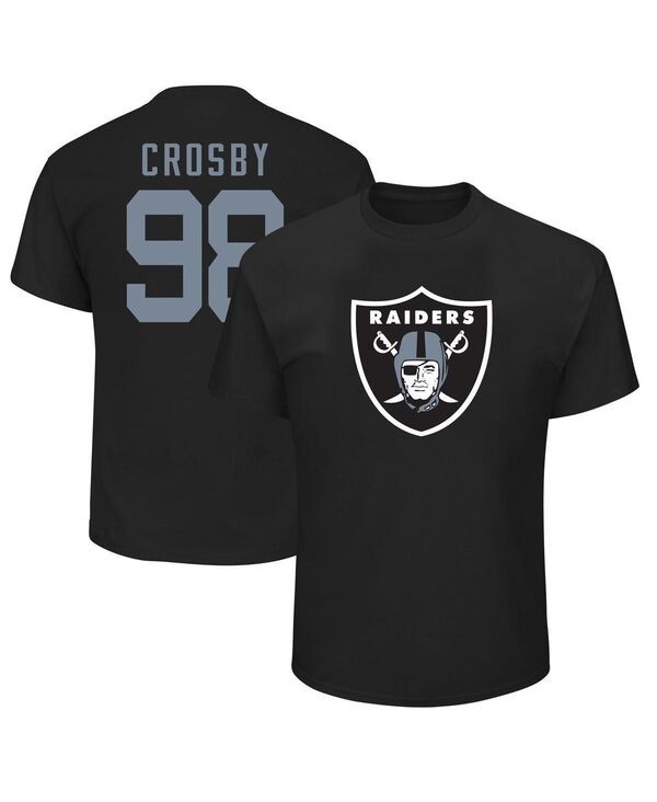 ファナティクス メンズ トップス Tシャツ トール シャツ Fanatics Mens Maxx Crosby Black Las Vegas Raiders Big Tall Player Name
