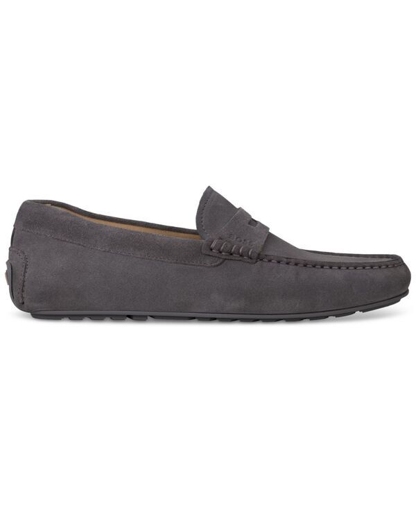 ヒューゴボス メンズ シューズ スリッポン・ローファー スエード Hugo Boss Mens Noel Suede Penny Loafer Medium Grey グレー