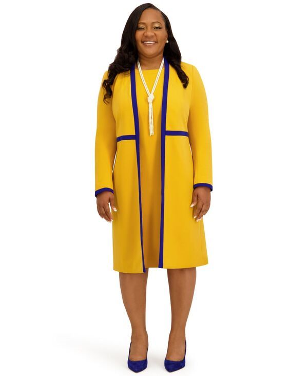 カスパール レディース アウター ジャケット・ブルゾン プラスサイズ Kasper Womens Framed Waist Seam Open Topper Jacket Regular Plus G