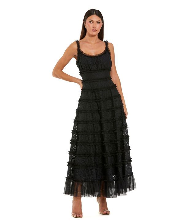 マックダガル レディース トップス ワンピース A ライン フリル ミディ ノースリーブ レース Mac Duggal Womensleeveless Lace A Line Midi Dress W 57,090円