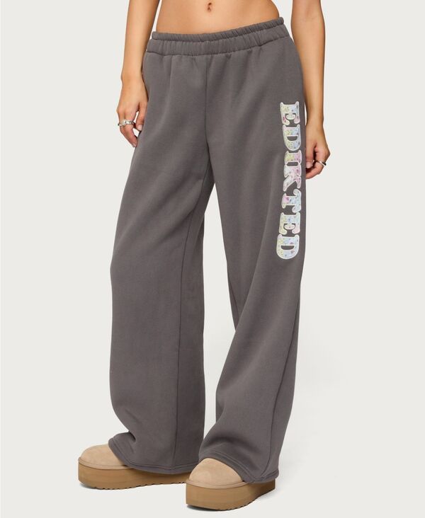 アディクテッド レディース ボトムス カジュアルパンツ スウェットパンツ Edikted Womens Mili Sweatpants Gray グレー