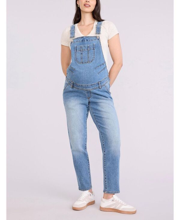マザーフッドマタニティー レディース ボトムス カジュアルパンツ リラックスフィット オーバーオール デニム Womens Relaxed Fit Maternity Denim Overall Mo