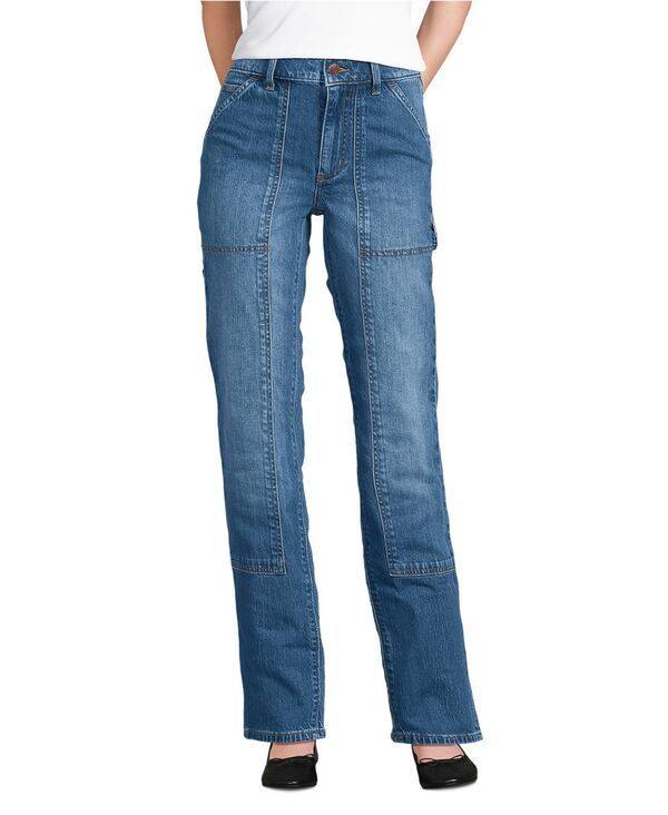 ランズエンド レディース ボトムス デニムパンツ ストレート プチ デニム ジーンズ Lands End Womens Petite Soft Denim High Rise Rail Straigh