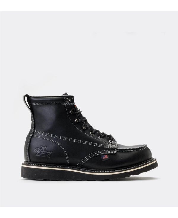 ソログッド メンズ シューズ ブーツ・レインブーツ Thorogood Mens American Heritage Midnight 6 Black Moc Toe Work Boots for M