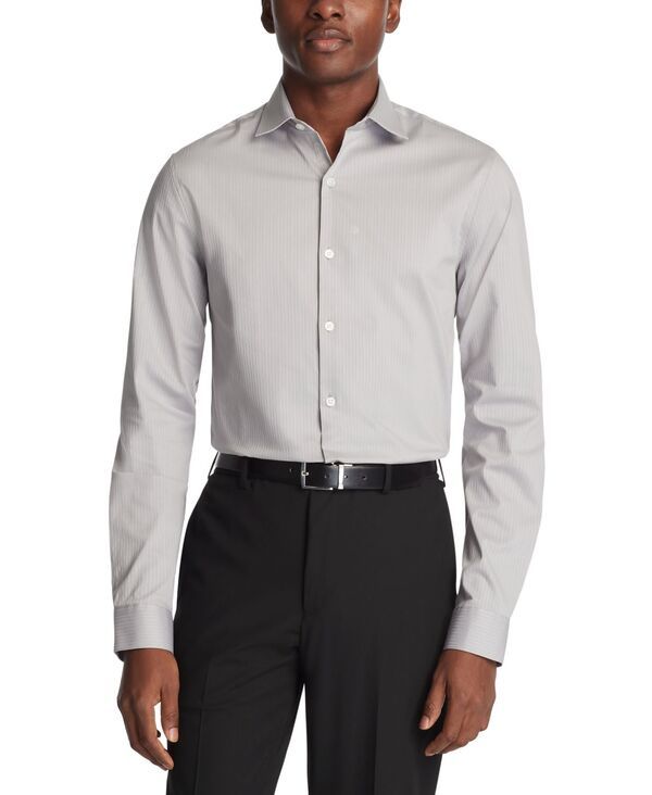 ケネスコール メンズ トップス シャツ Kenneth Cole Reaction Mens SlimFit Flex Stretch Dress Shirt Mountain Grey グレー