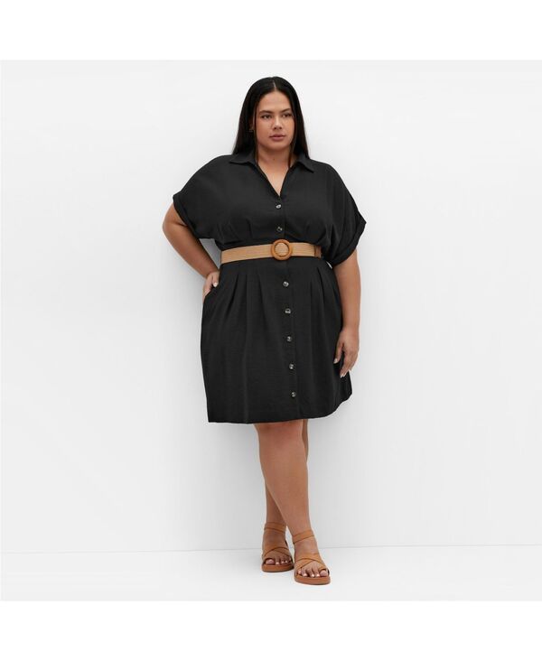 シティーシック レディース トップス ワンピース CITY CHIC Womens Jade Dress Black ブラック