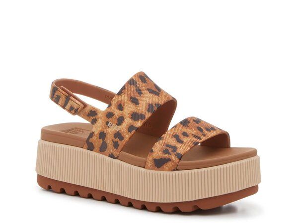 リーフ レディース シューズ サンダル プラットフォーム Reef Water Vista Platform Sandal Brown Leopard Print ブラウン