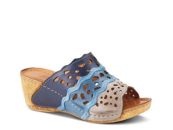 スプリングステップ レディース シューズ サンダル Spring Step Footy Wedge Sandal BlueMulticolor ブルー