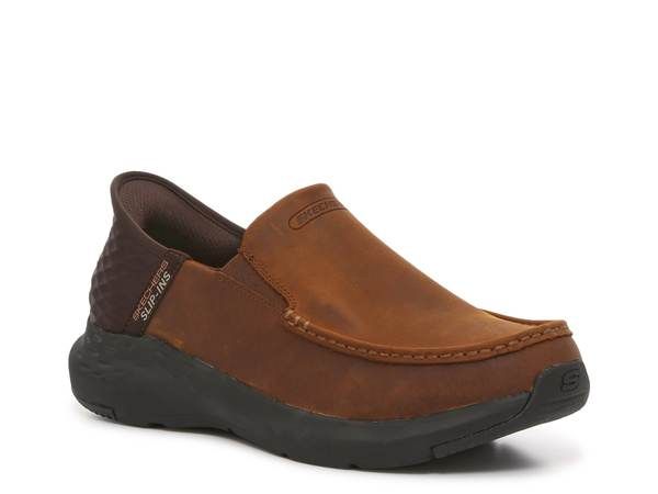 スケッチャーズ メンズ シューズ スリッポン・ローファー Skechers Parson SlipOn Dark Brown ブラウン