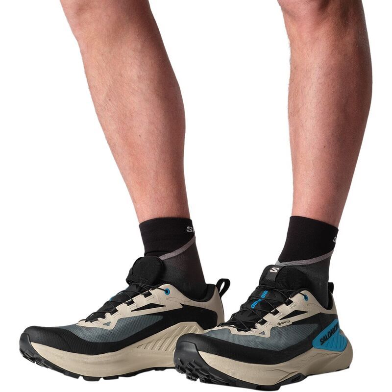 サロモン メンズ シューズ スニーカー Salomon Genesis GORETEX Trail Running Shoe Mens BlackAgave GreenUrban Chic ブラック