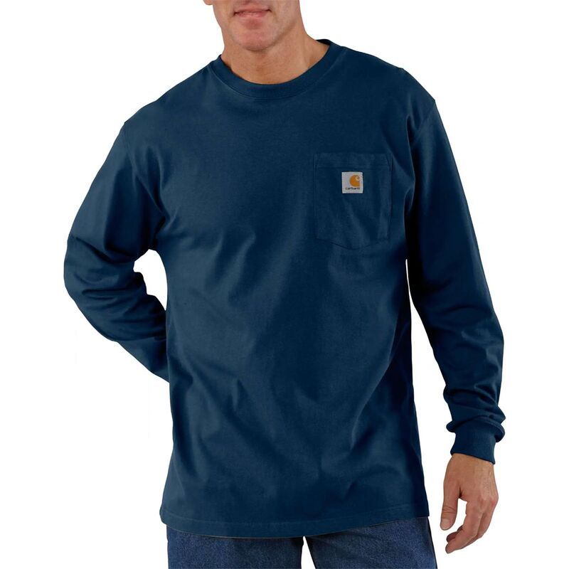 カーハート メンズ トップス Tシャツ 長袖 Carhartt Workwear Pocket LongSleeve TShirt Mens Navy ネイビー